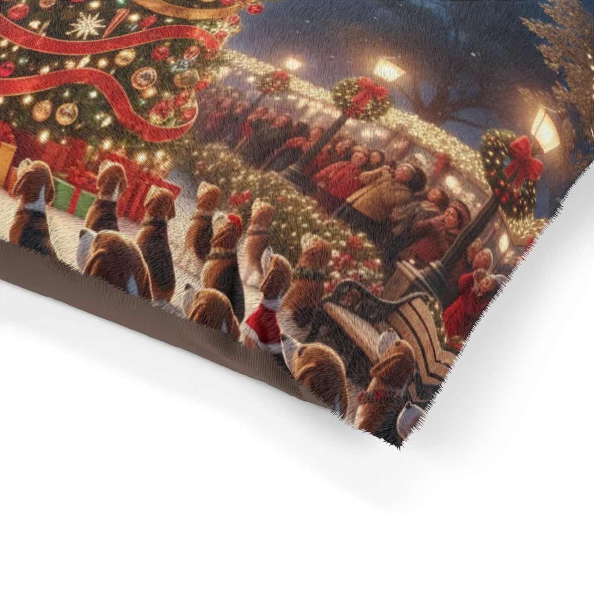Christmas Tree Lighting Celebration Pet Bed