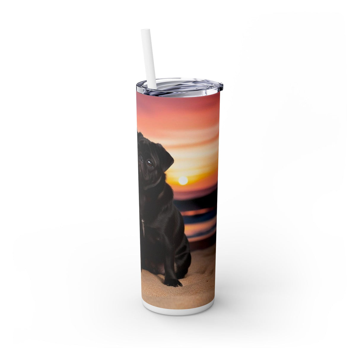 Skinny Tumbler with Straw – 20 oz Stainless Steel Cup