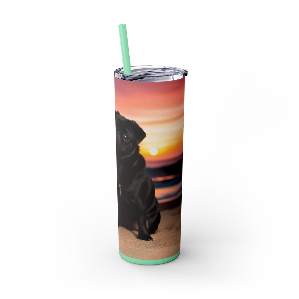 Skinny Tumbler with Straw – 20 oz Stainless Steel Cup