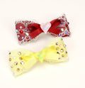 Lace Heart Crystal Pet Bow Hair Clip