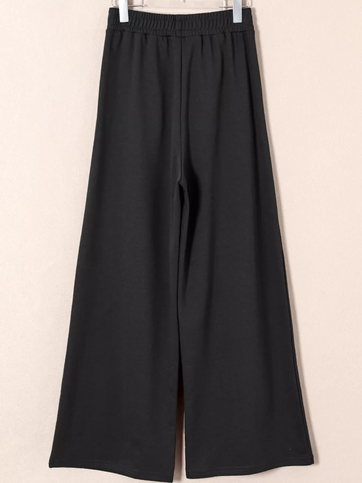 Tied Elastic High Waist Pleated Detail Solid Sweatpants
