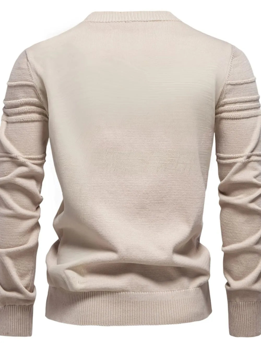 Men's Round Neck Striped Sweater