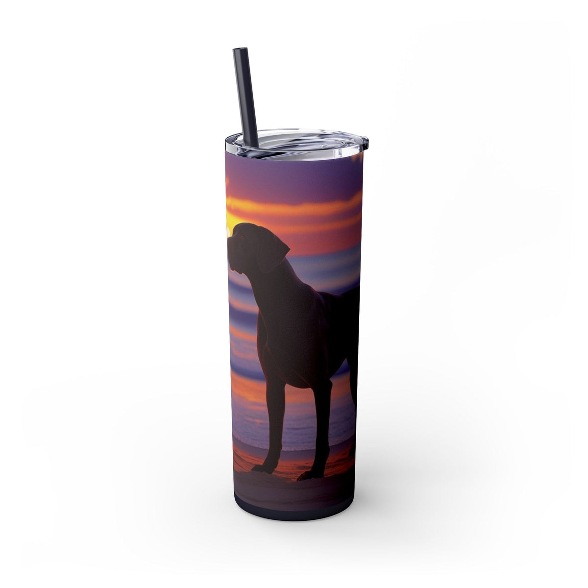 Skinny Tumbler with Straw – 20 oz Stainless Steel Cup