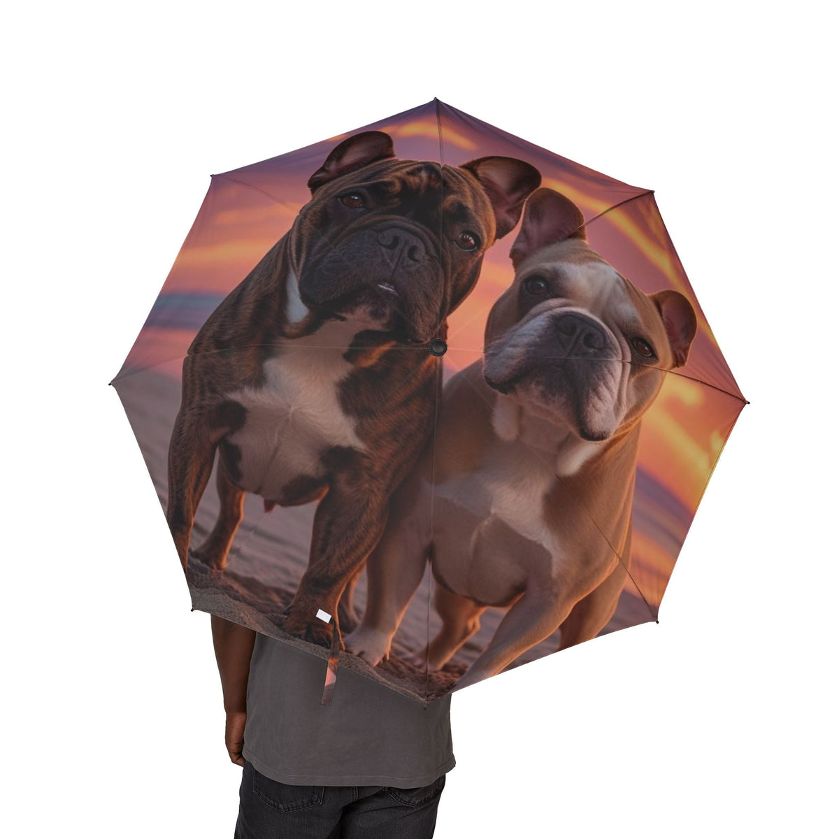 48" Semi-Automatic Umbrella – Windproof Large Travel Rain Umbrella
