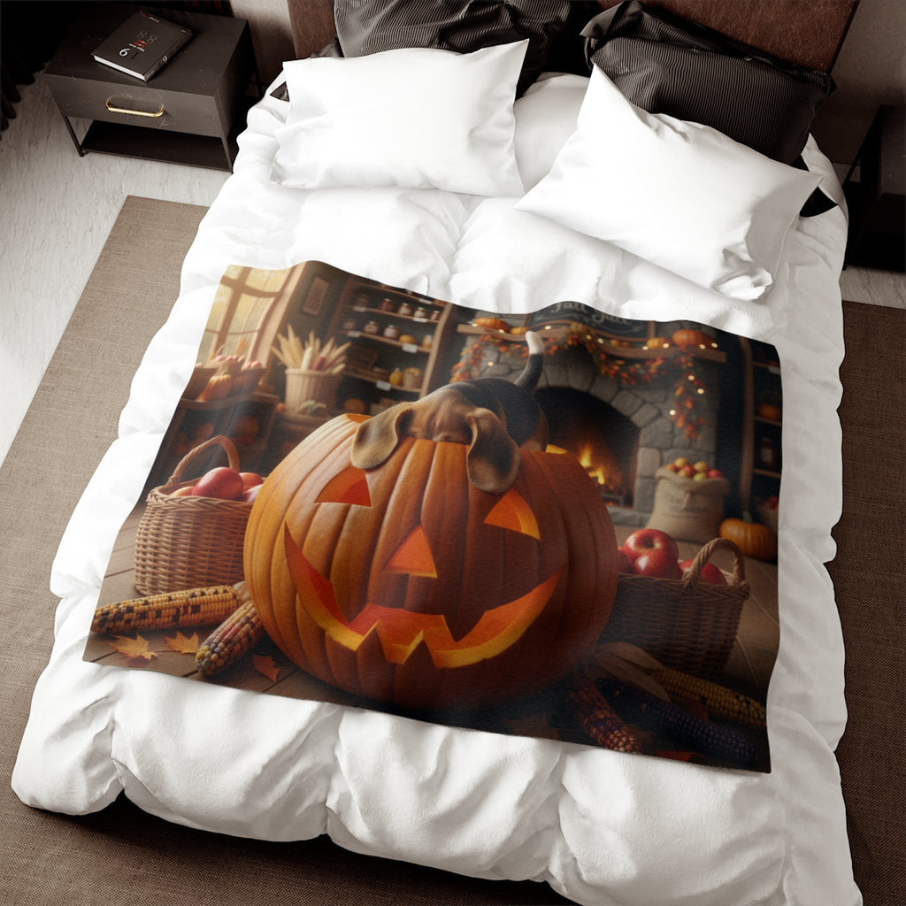 Halloween Pumpkin Jack-O'-Lantern Blanket