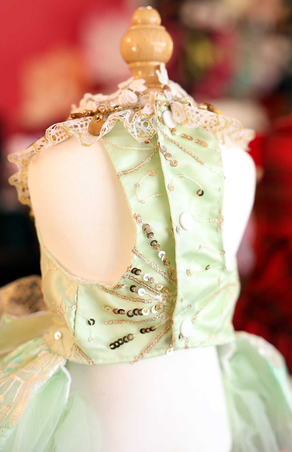 Green Sequin Princess Dog Dress
