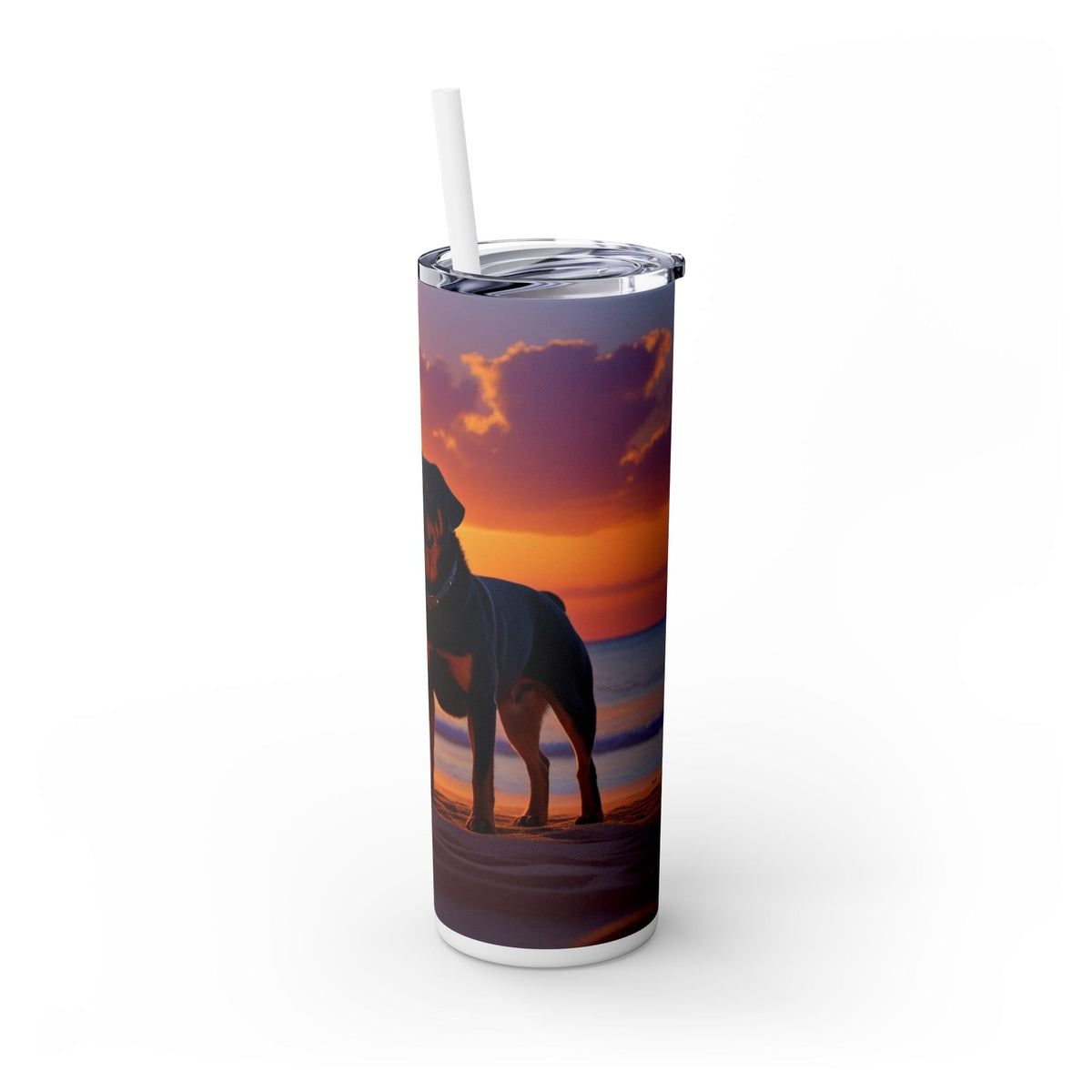 Skinny Tumbler with Straw – 20 oz Stainless Steel Cup