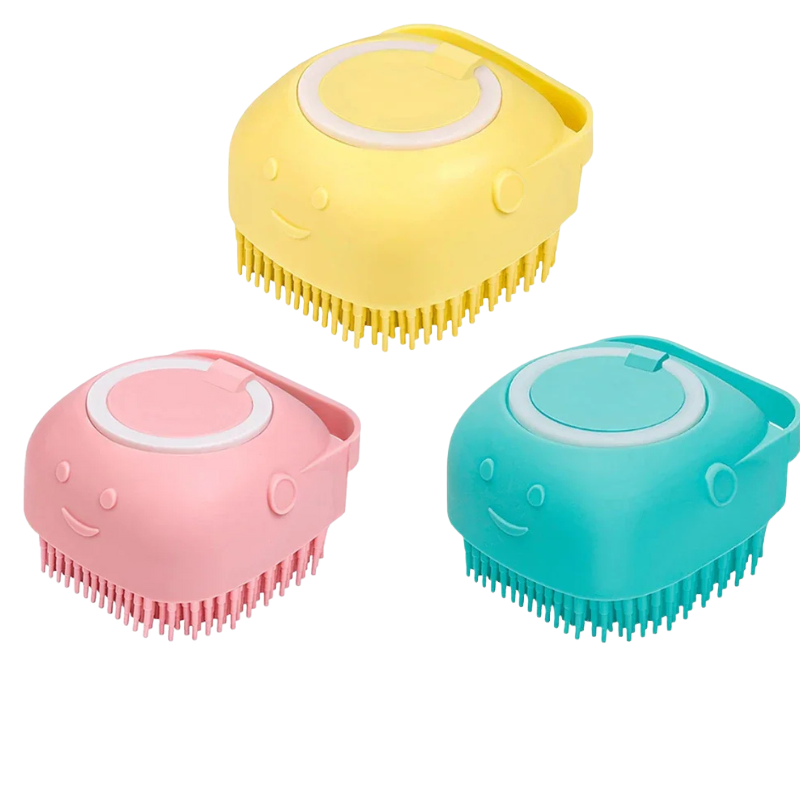 Pet Bathing Brush with Shampoo Dispenser