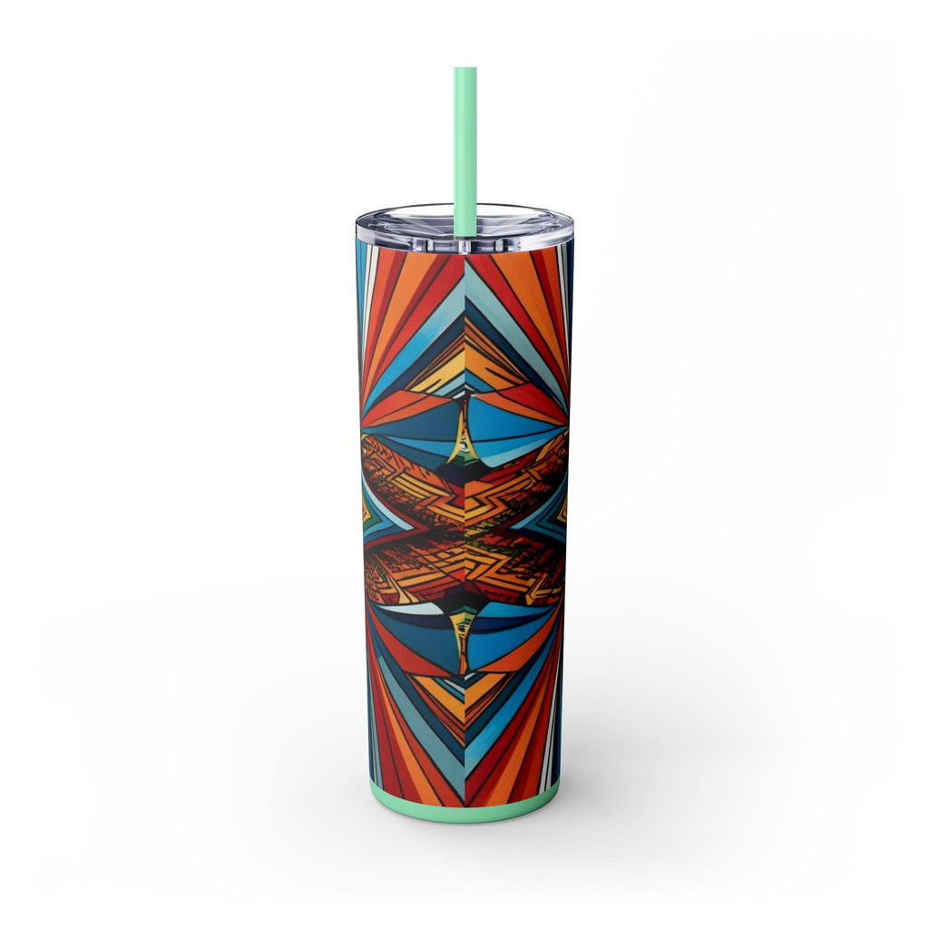 Skinny Tumbler with Straw – 20 oz Stainless Steel Cup