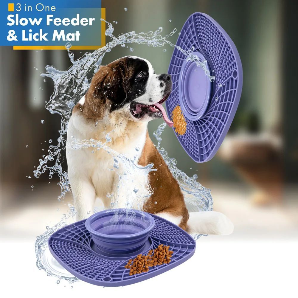 Pet Dog Slow Feeder Bowl Non Slip Puzzle Bowl Anti-Gulping Pet Slower Food Feeding Dishes Cat Bowl For Small Medium Dogs