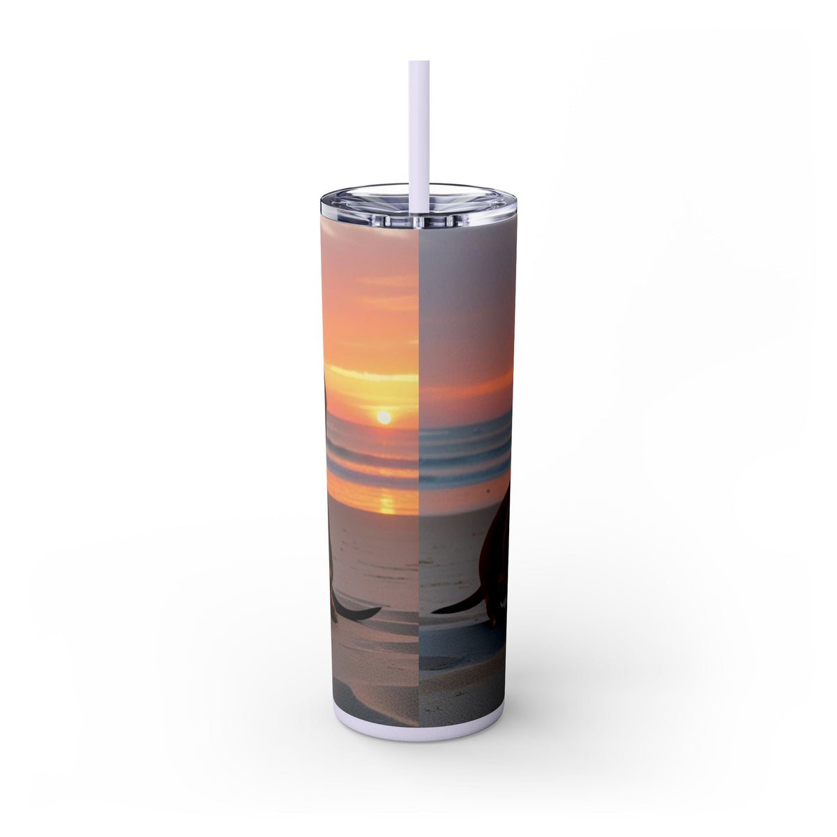 Skinny Tumbler with Straw – 20 oz Stainless Steel Cup