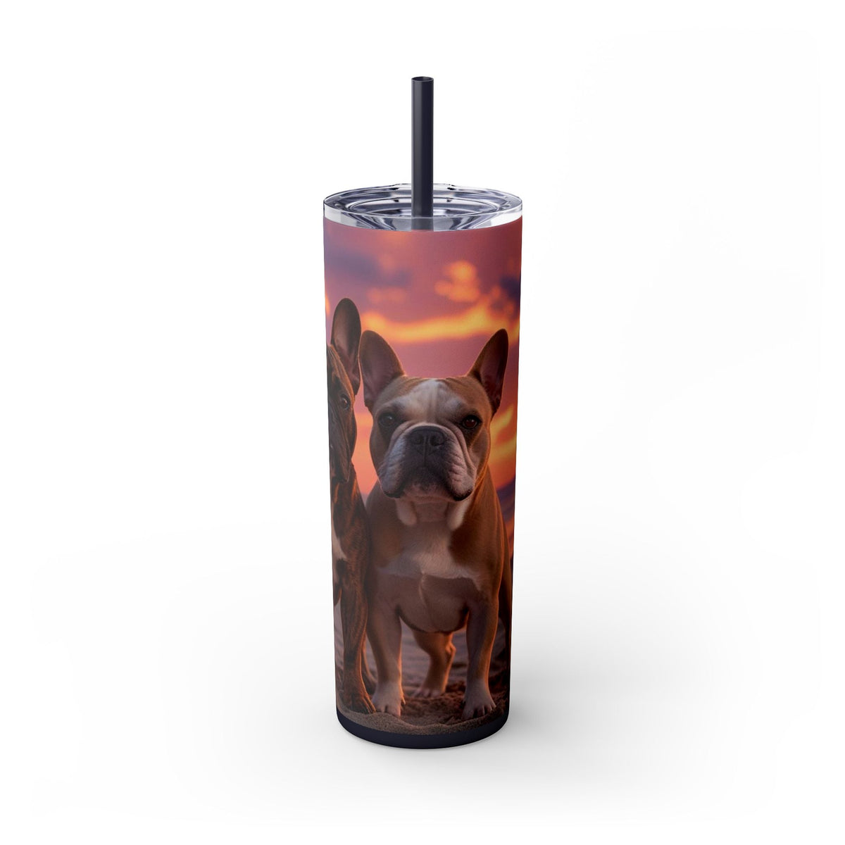 Skinny Tumbler with Straw – 20 oz Stainless Steel Cup