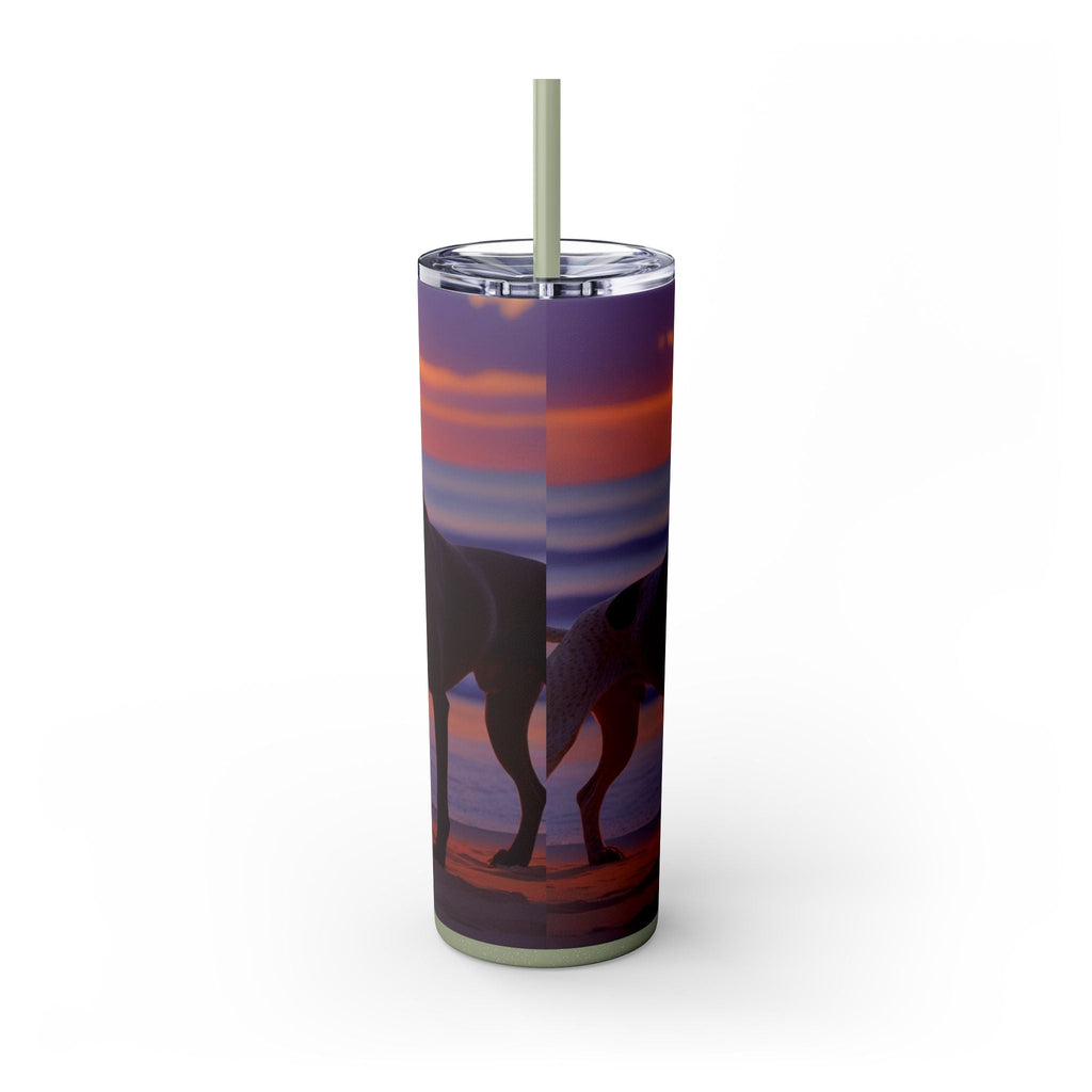 Skinny Tumbler with Straw – 20 oz Stainless Steel Cup