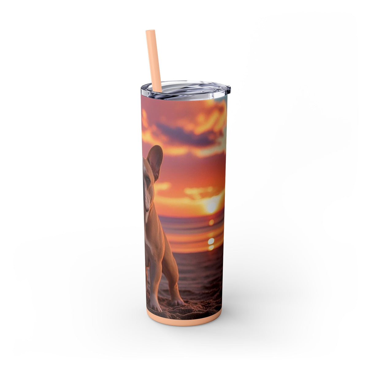 Skinny Tumbler with Straw – 20 oz Stainless Steel Cup