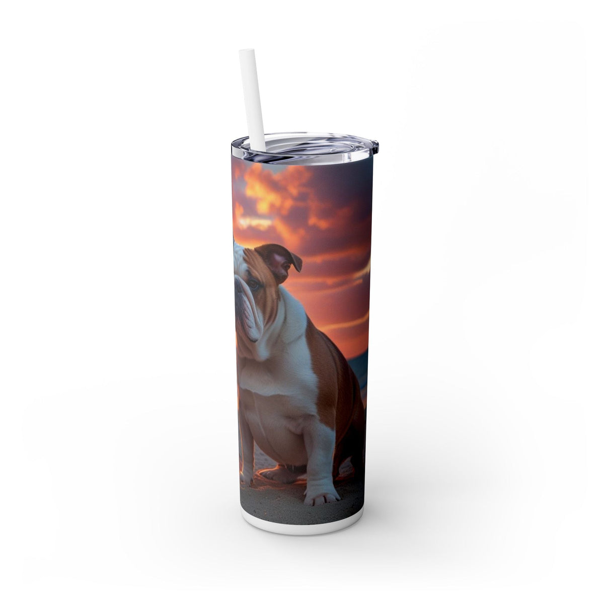 Skinny Tumbler with Straw – 20 oz Stainless Steel Cup