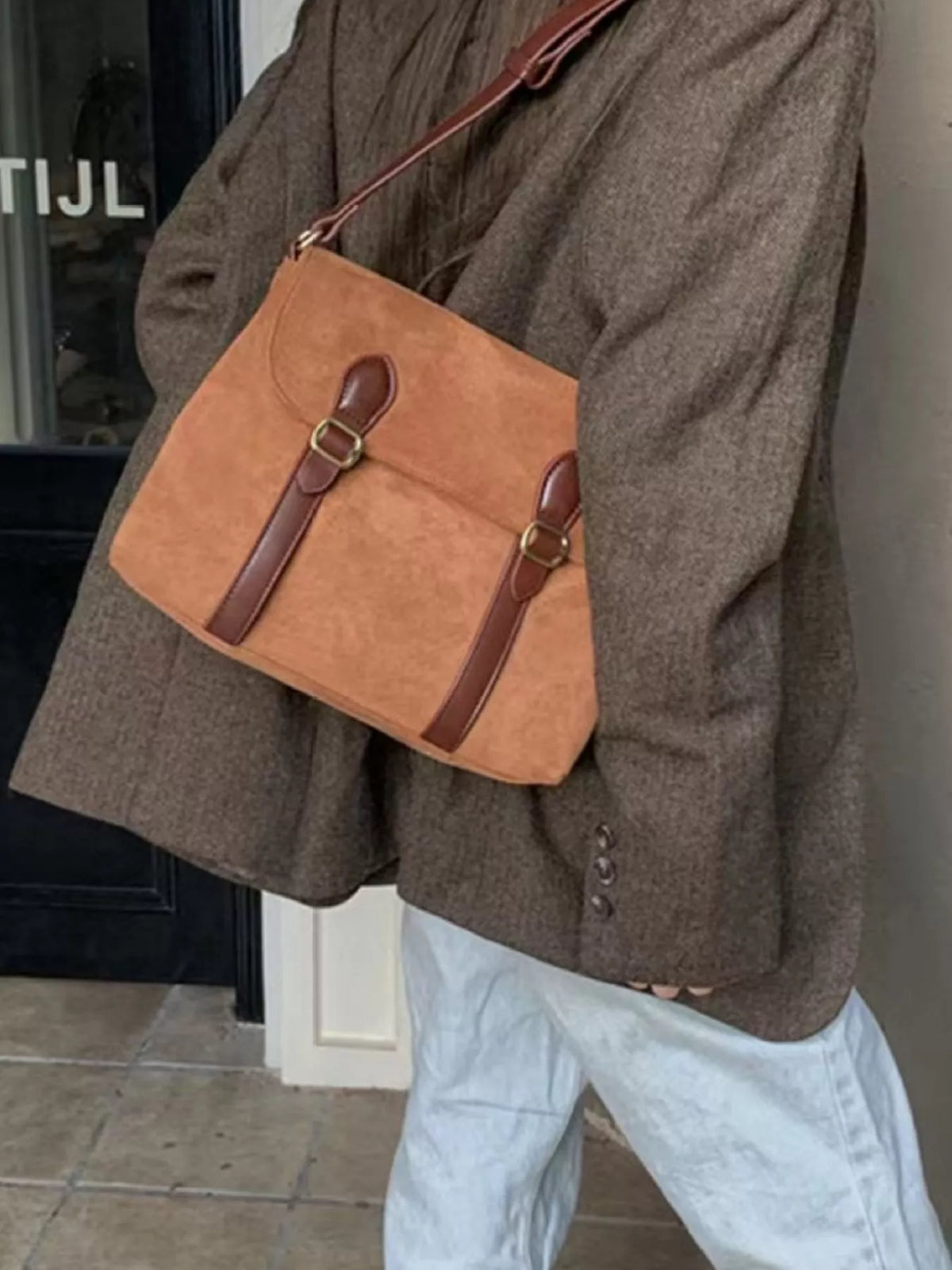 Double Buckle Crossbody Bag