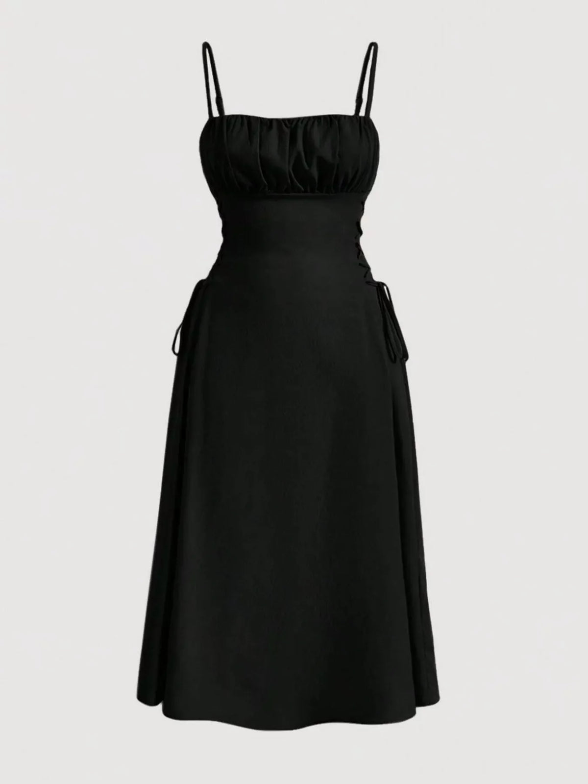 Lace-Up Side A-Line Cami Dress