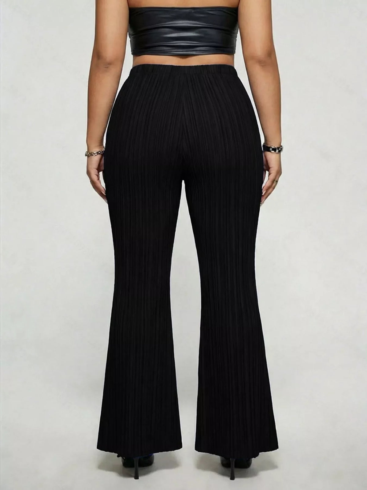 Plus Size High Waist Flare Pants