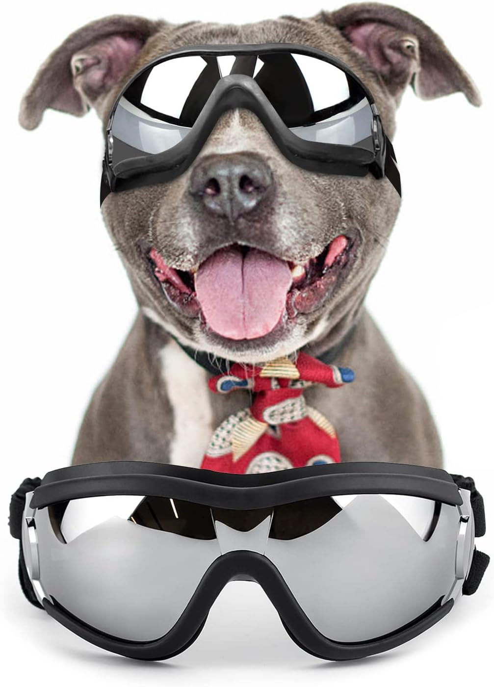 Large Dog Ski Goggles with Adjustable Straps