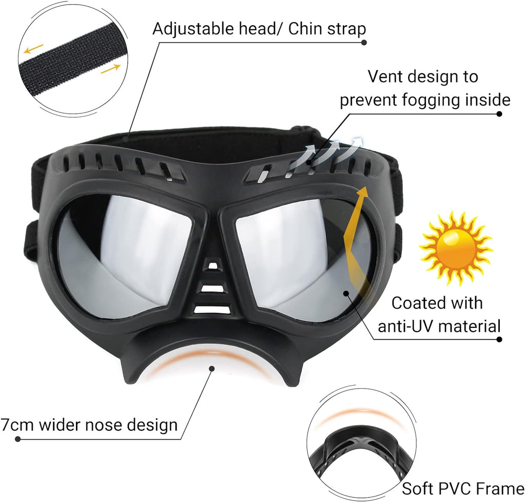 Skull-Bridge Dog Goggles