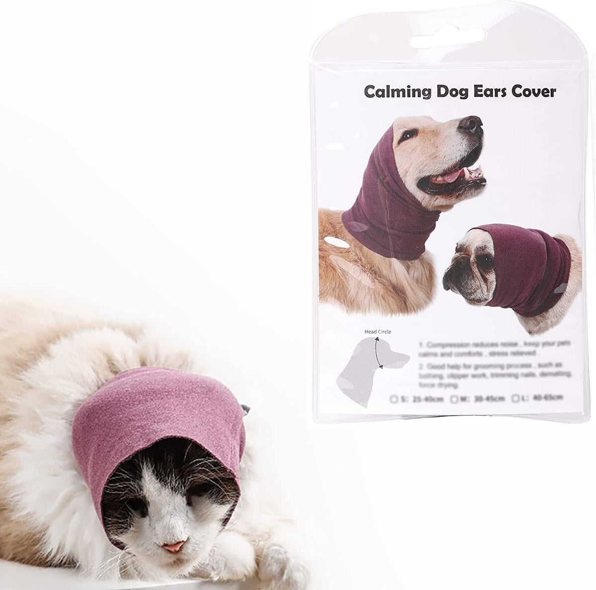 Dog Calming Ear Cover Hood