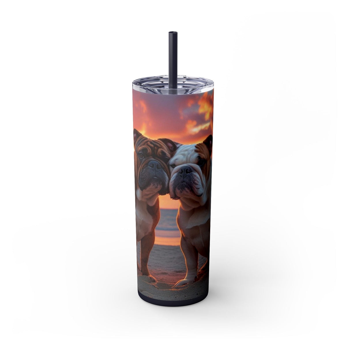 Skinny Tumbler with Straw – 20 oz Stainless Steel Cup