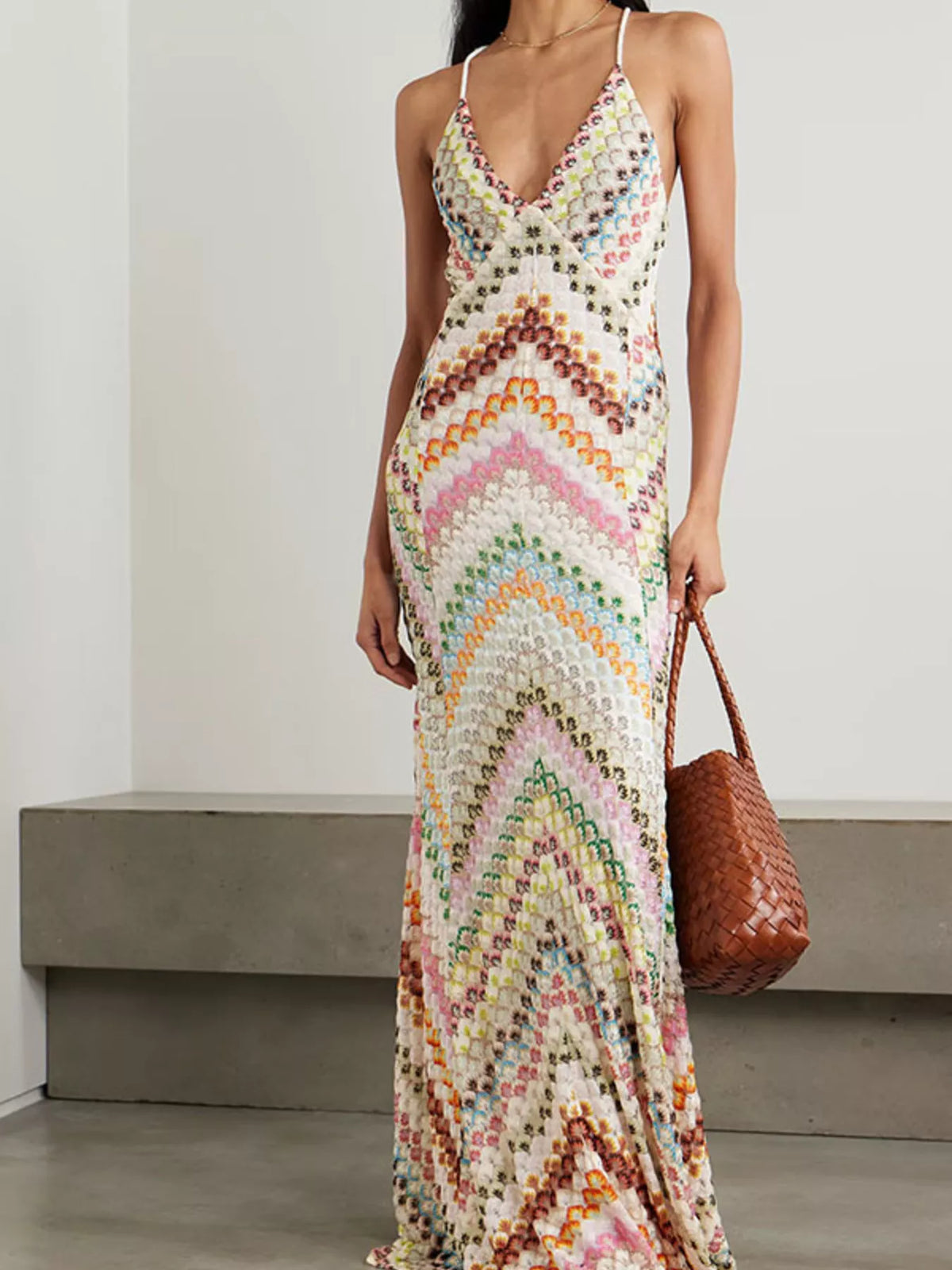 Backless Spaghetti Strap Maxi Dress