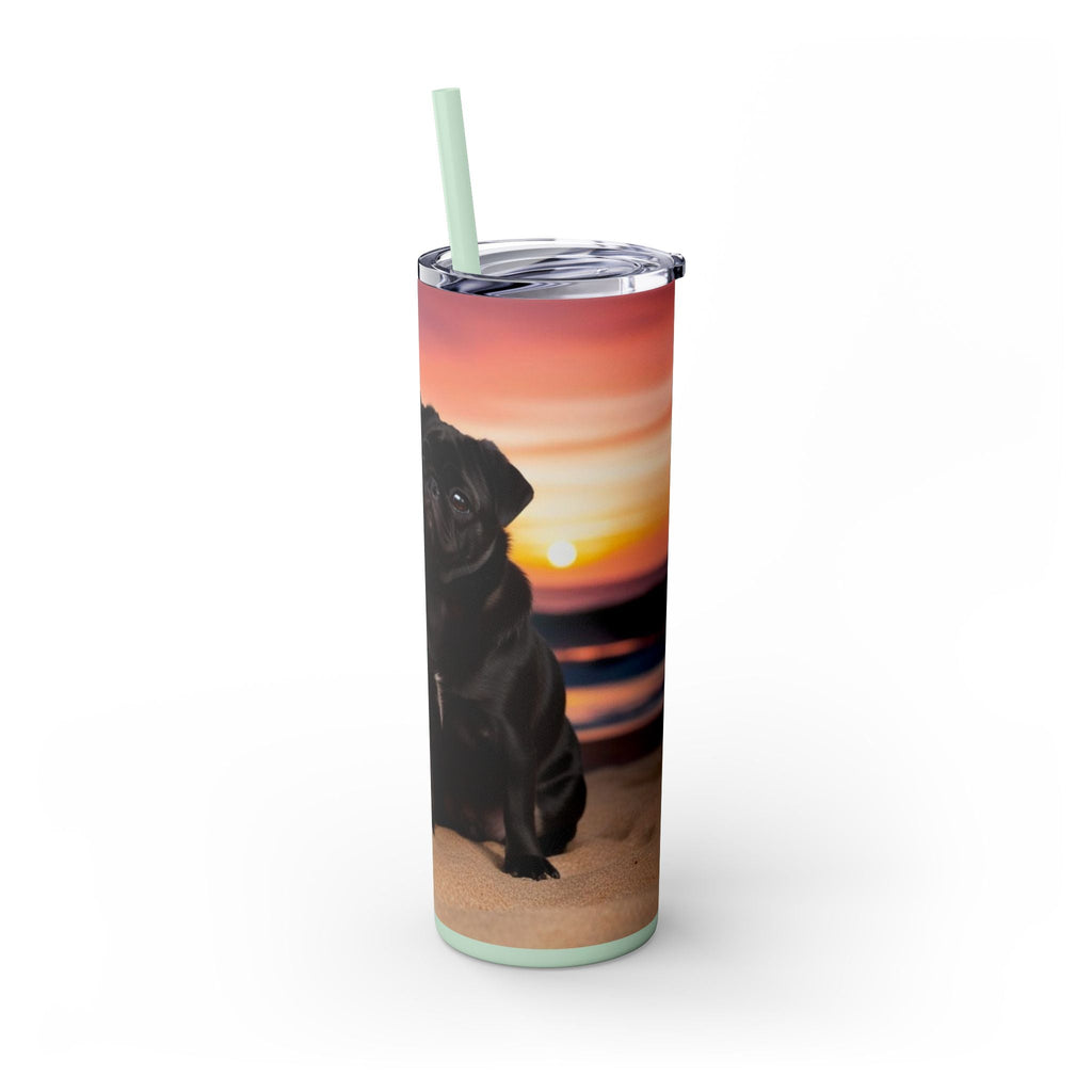 Skinny Tumbler with Straw – 20 oz Stainless Steel Cup