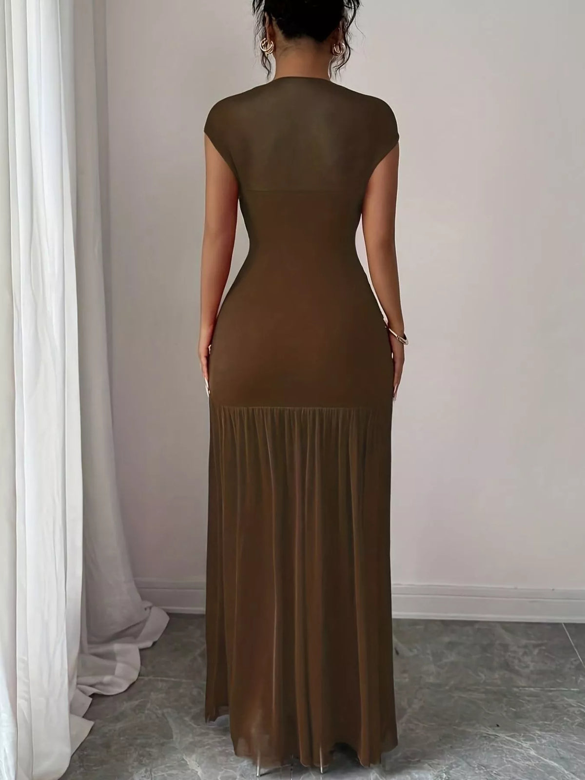 Ruched Bodycon Maxi Dress