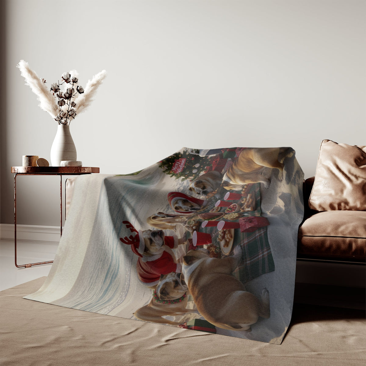 Bulldogs Beach Holiday Picnic Blanket