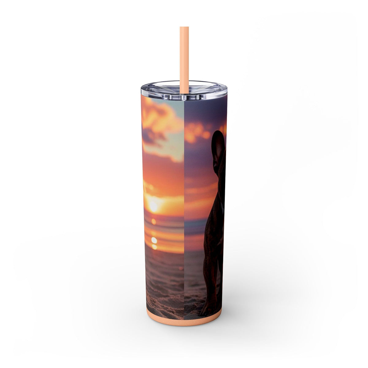 Skinny Tumbler with Straw – 20 oz Stainless Steel Cup