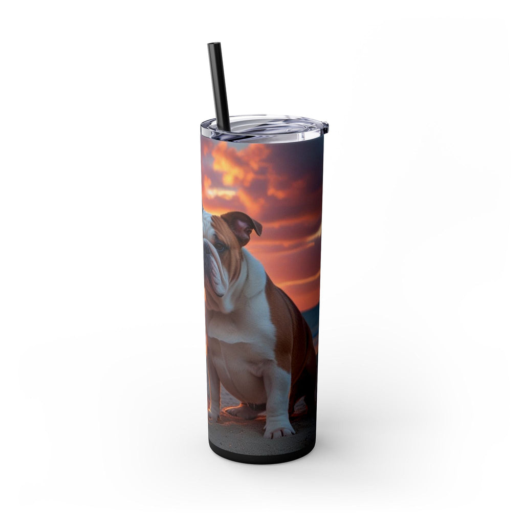 Skinny Tumbler with Straw – 20 oz Stainless Steel Cup
