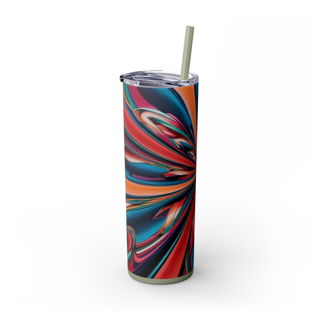 Skinny Tumbler with Straw – 20 oz Stainless Steel Cup