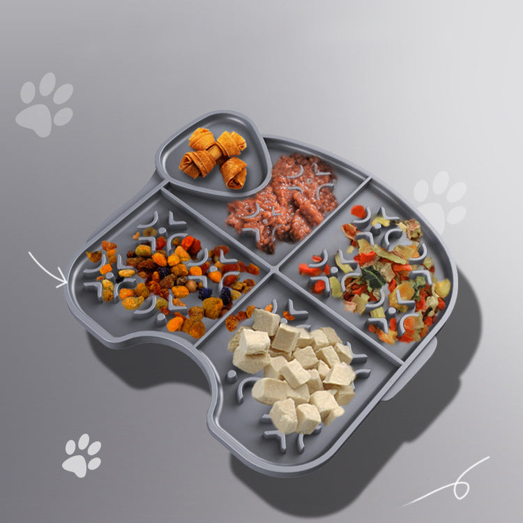 Pet Slow Food Pad Licking Pad Suction Cup Silicone Anti-choking Slow Food Pet Soothing Artifact Silicone Bowl Universal For Cats And Dogs