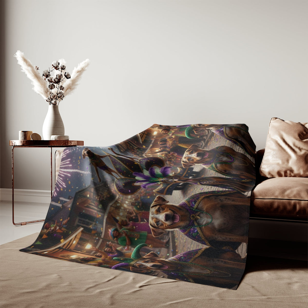 Mardi Gras Dog Parade Blanket