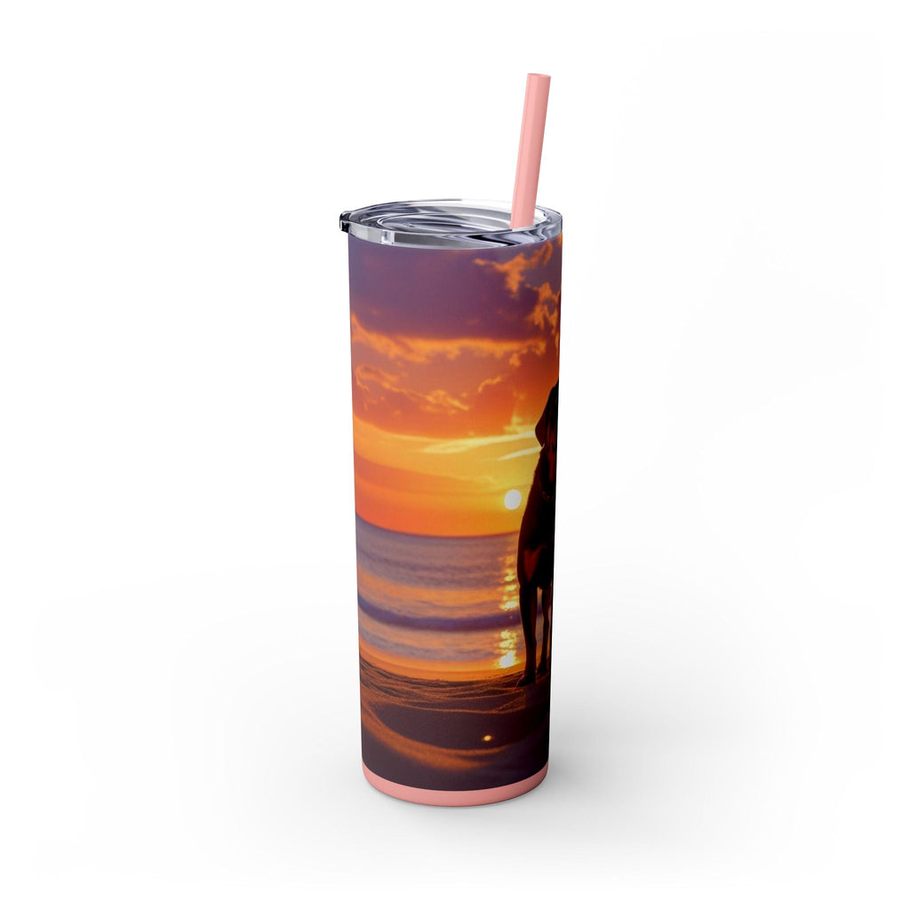 Skinny Tumbler with Straw – 20 oz Stainless Steel Cup