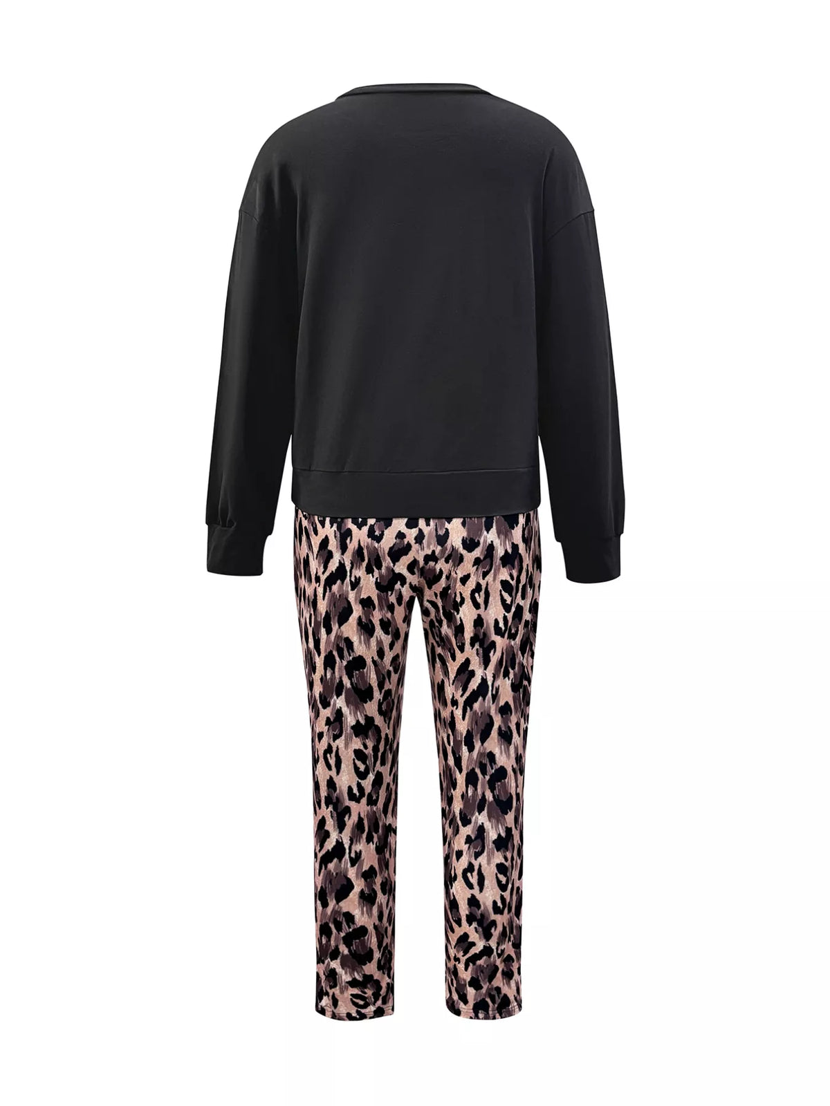 Leopard Print Top and Pants Set