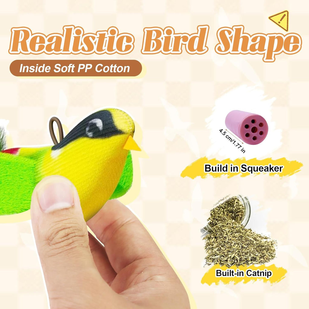 Hanging Bird Cat Toy with Elastic Cord