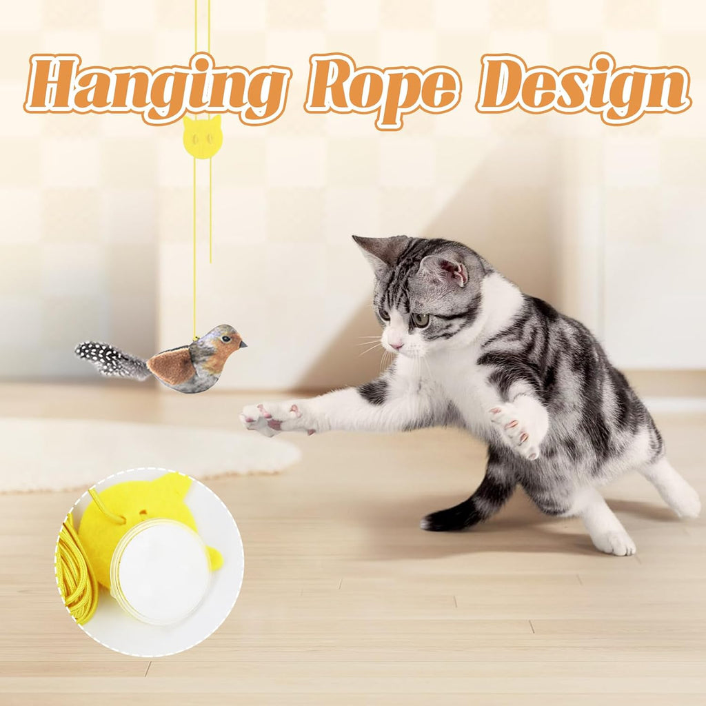 Hanging Bird Cat Toy with Elastic Cord