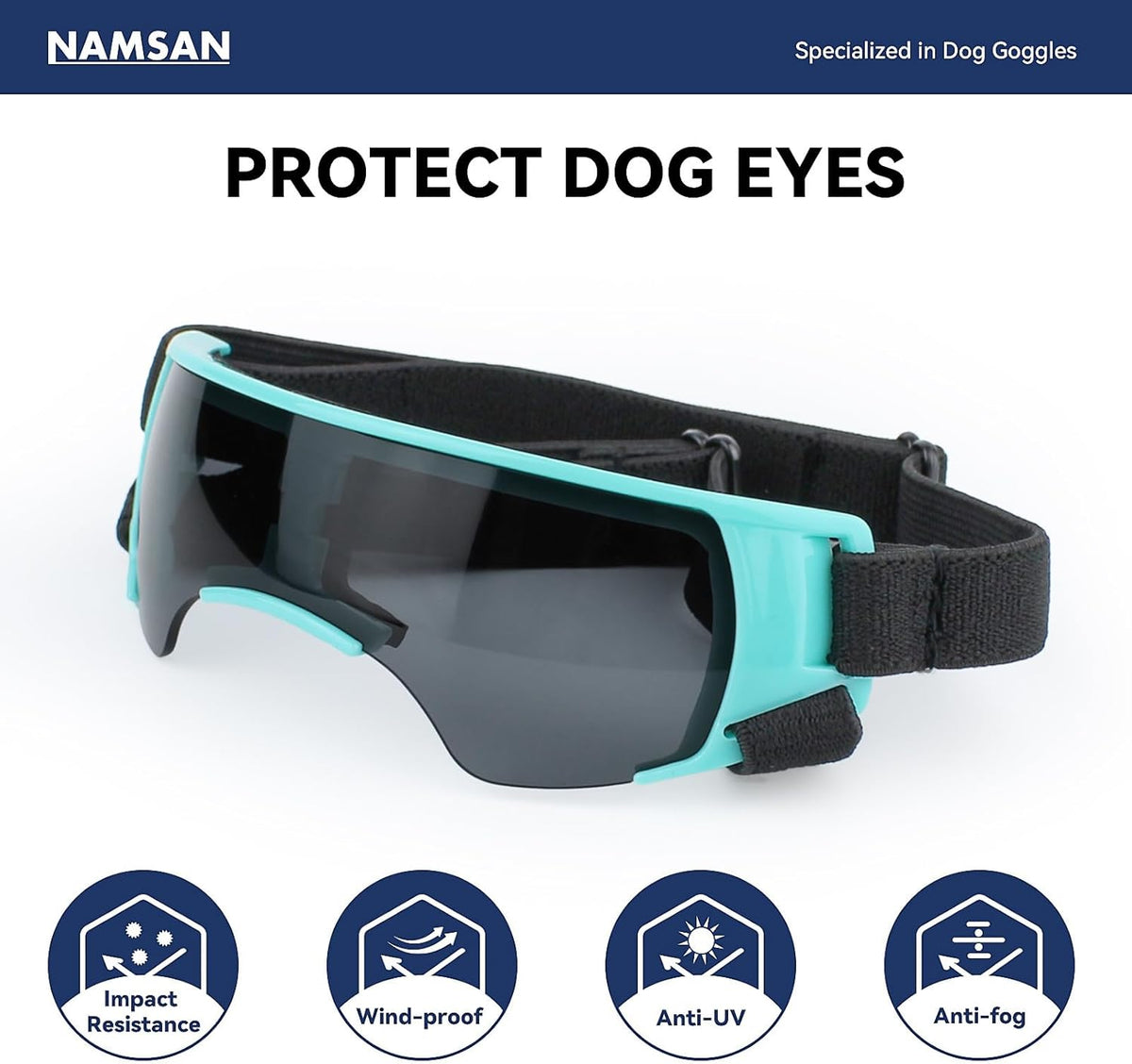 Wraparound Dog Goggles for Small Dogs