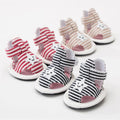 Striped Dog Sandals with Hook-and-Loop Straps