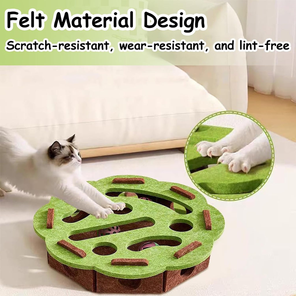 Round Felt Cat Puzzle Track Toy