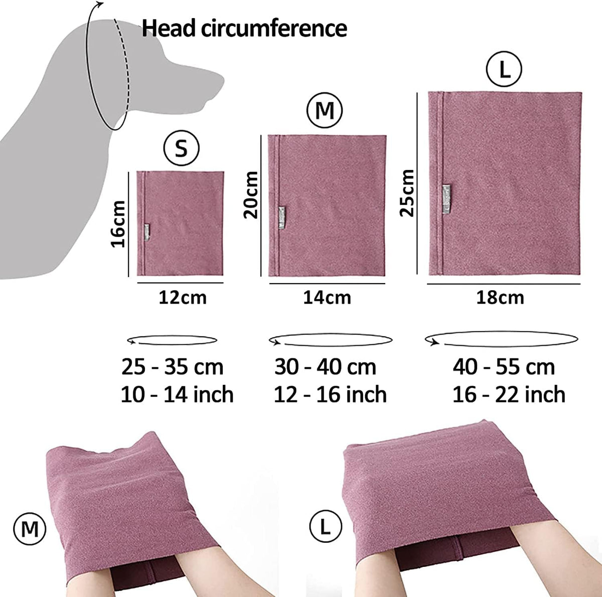 Dog Calming Ear Cover Hood