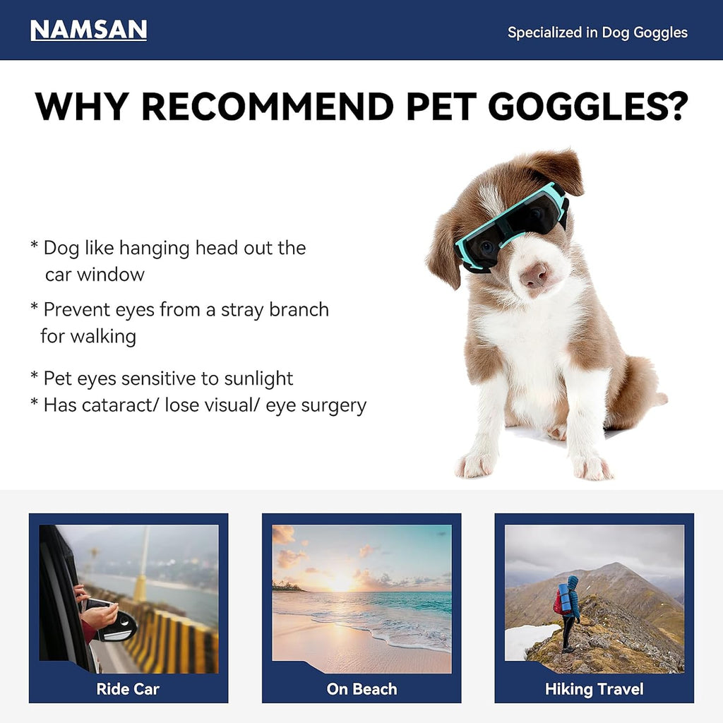 Wraparound Dog Goggles for Small Dogs