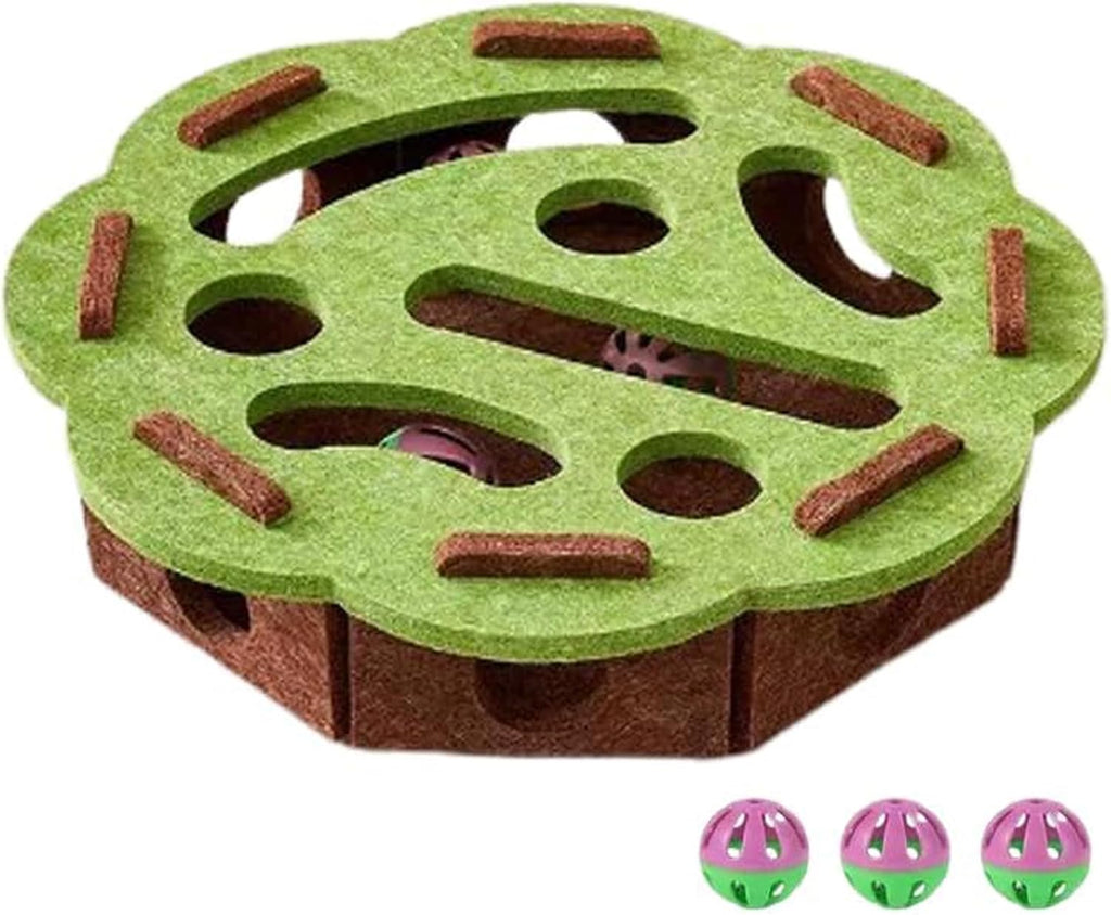 Round Felt Cat Puzzle Track Toy