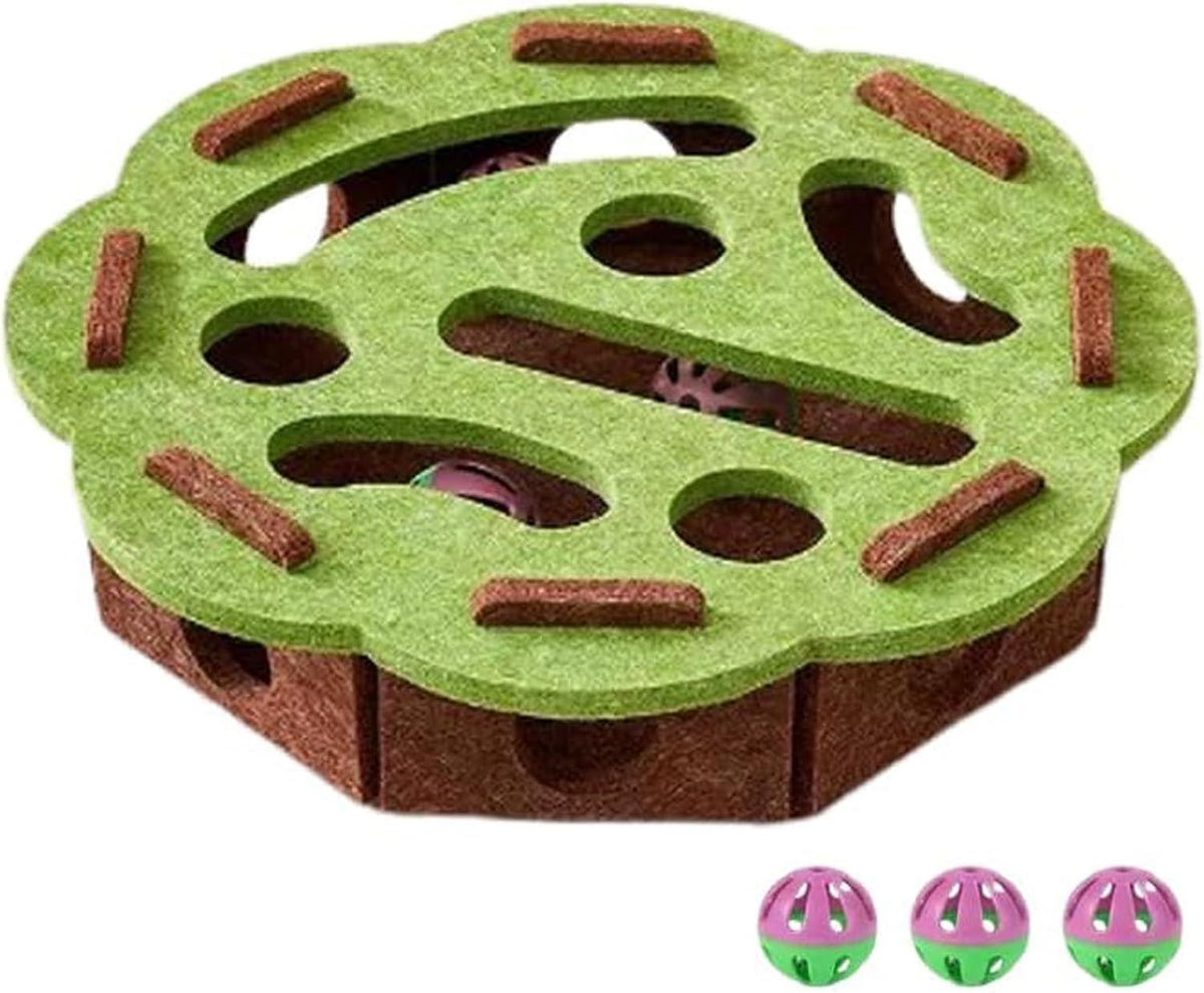 Round Felt Cat Puzzle Track Toy