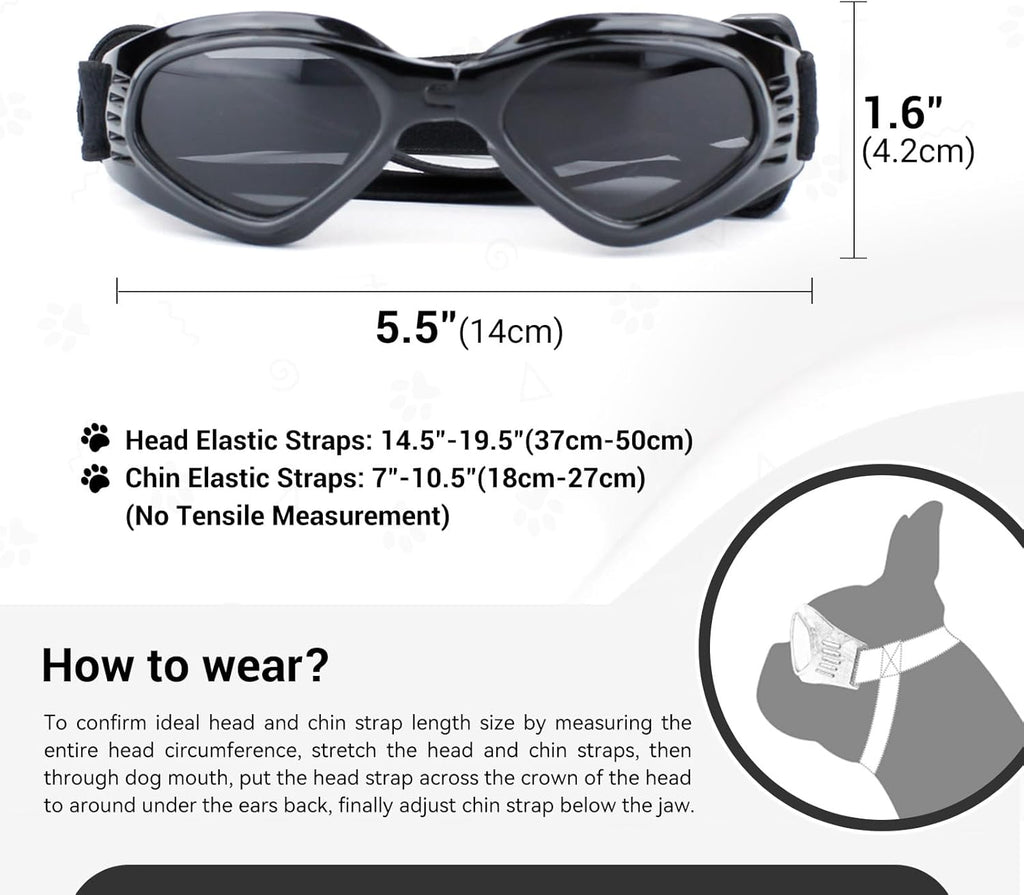 Cat-Eye Dog Sunglasses with Adjustable Strap