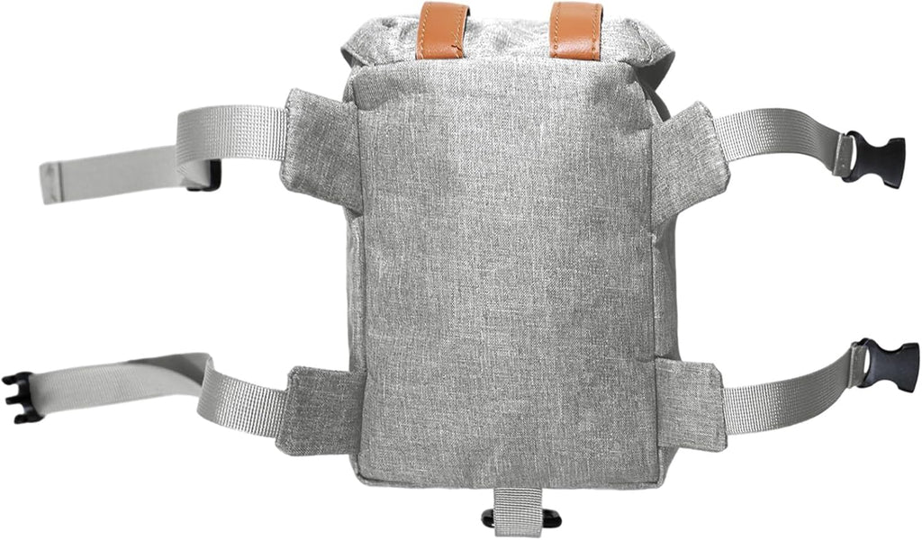 Gray Mini Dog Backpack with Waste-Bag Dispenser