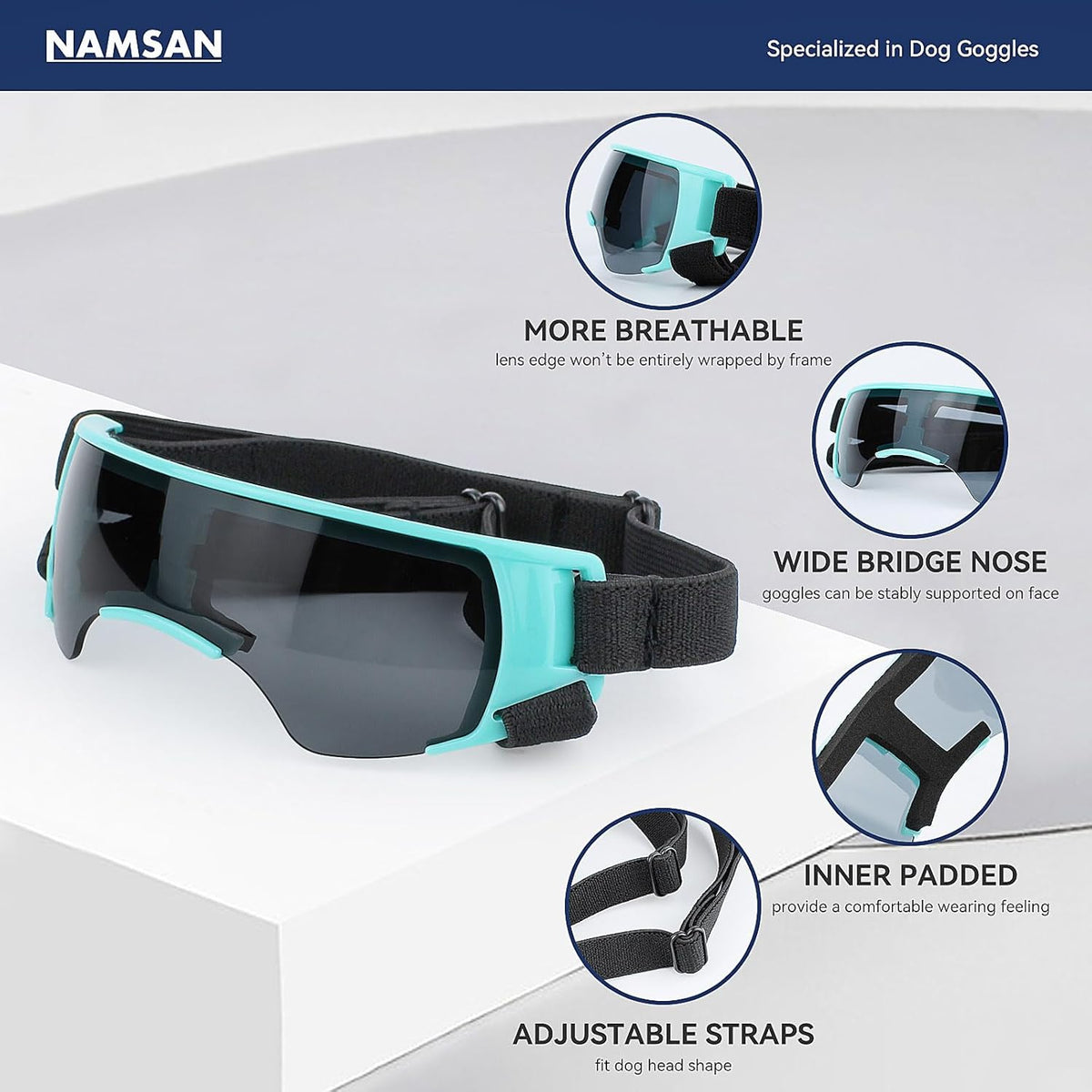 Wraparound Dog Goggles for Small Dogs