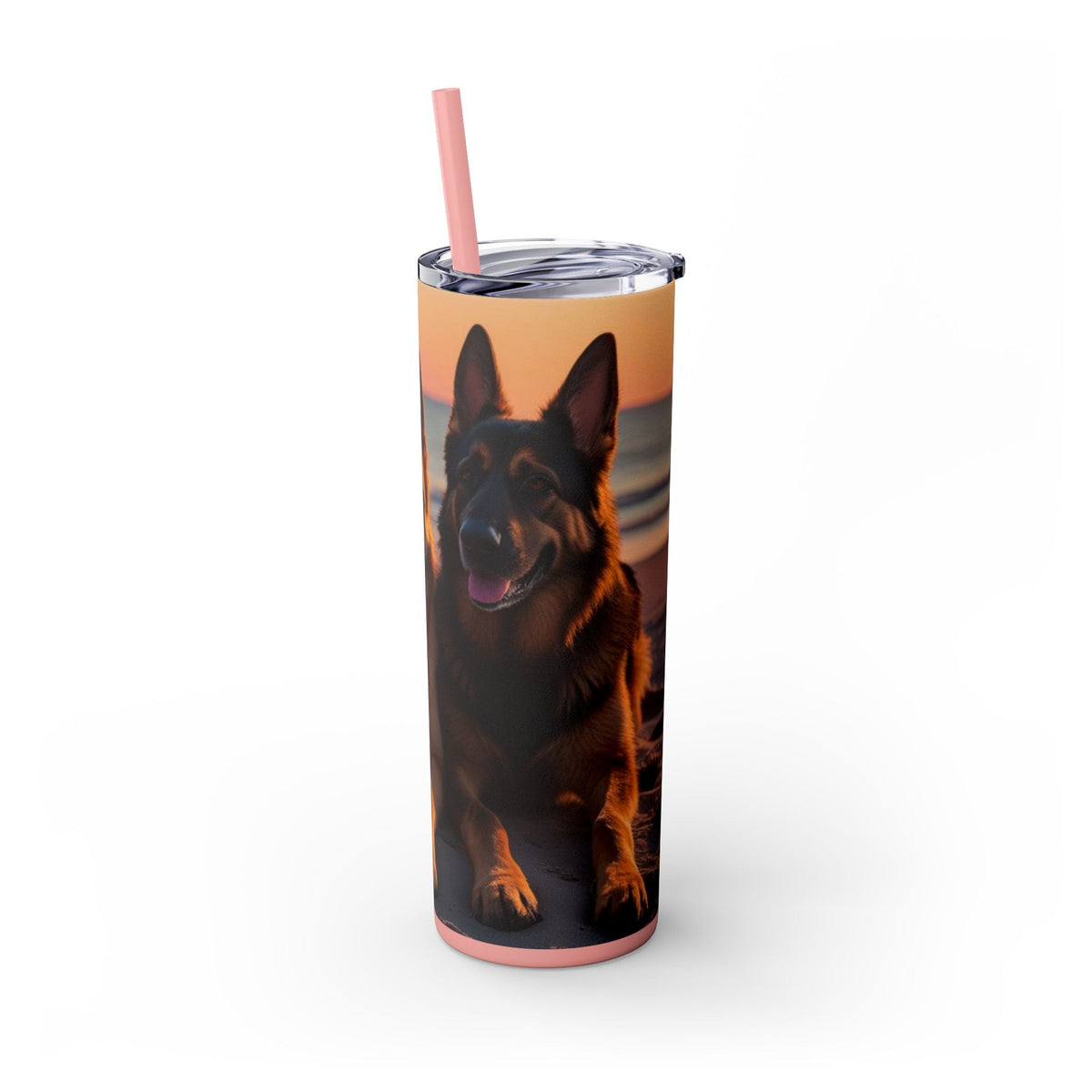Skinny Tumbler with Straw – 20 oz Stainless Steel Cup